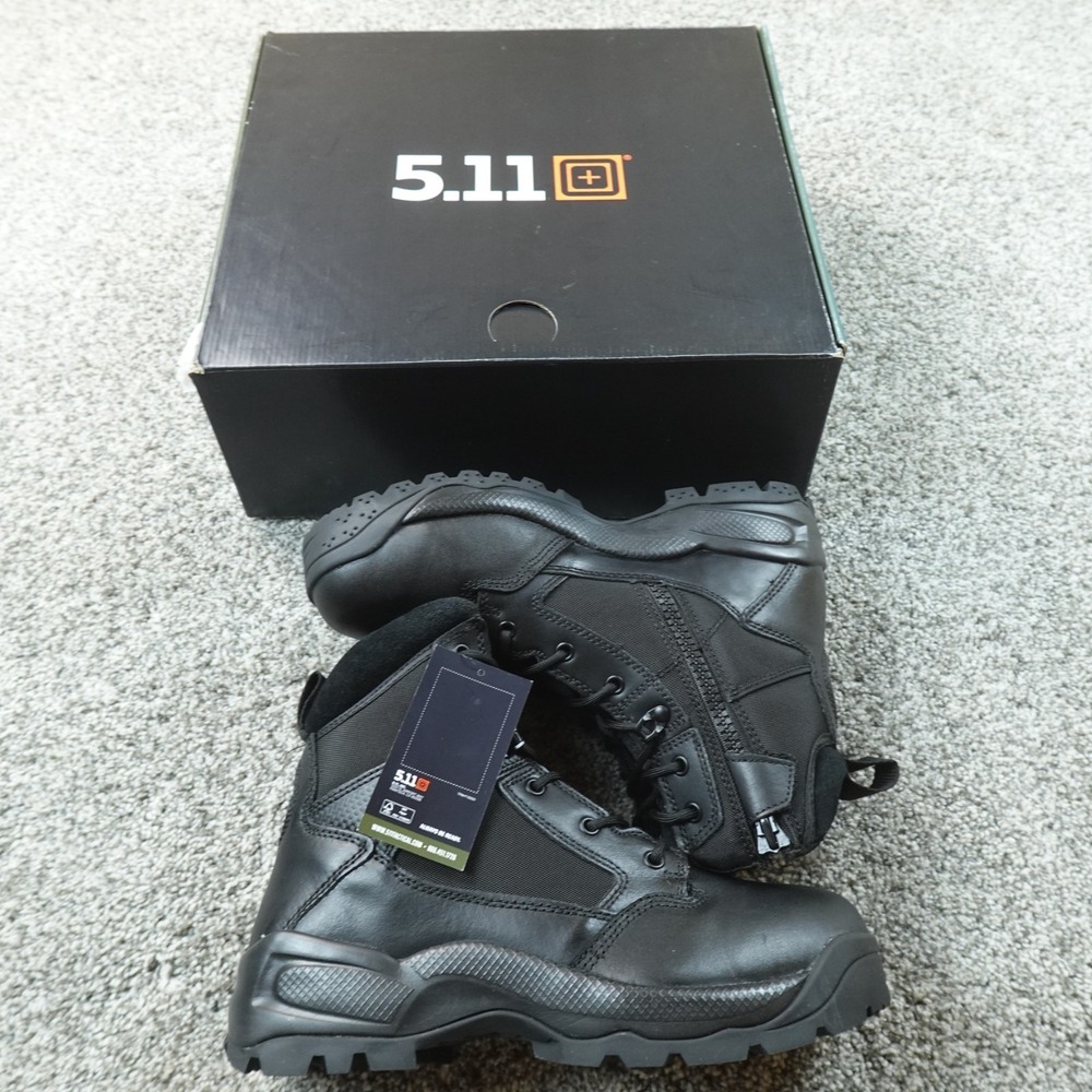 NEW 5.11 Tactifcal Boots Mens 10.5 Black Atac 2.0 6" Side Zip 12394ABR Combat